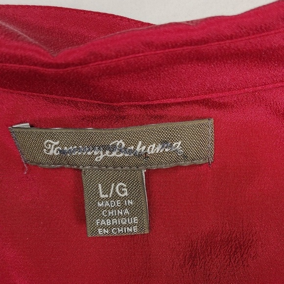 Tommy Bahama 100% silk women's long sleeved button down blouse size large - Picture 2 of 14